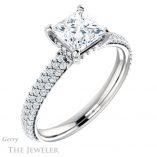 Princess Cut Forever One Moissanite Engagement Ring #GTJ946-square-fo-w 4 Princess Cut Forever One Moissanite Engagement Ring #GTJ946-square-fo-w