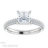 Princess Cut Forever One Moissanite Engagement Ring #GTJ946-square-fo-w 1 Princess Cut Forever One Moissanite Engagement Ring #GTJ946-square-fo-w