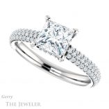 Princess Cut Forever One Moissanite Engagement Ring #GTJ946-square-fo-w 5 Princess Cut Forever One Moissanite Engagement Ring #GTJ946-square-fo-w