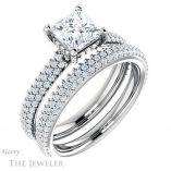 Princess Cut Forever One Moissanite Engagement Ring #GTJ946-square-fo-w 6 Princess Cut Forever One Moissanite Engagement Ring #GTJ946-square-fo-w