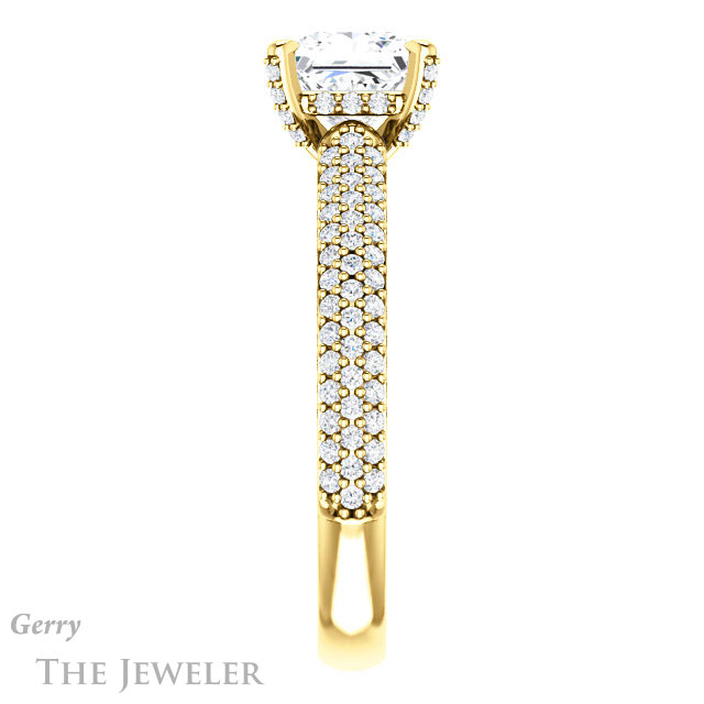 Princess Cut Forever One Moissanite Engagement Ring #GTJ946-square-fo-y 3 Princess Cut Forever One Moissanite Engagement Ring #GTJ946-square-fo-y