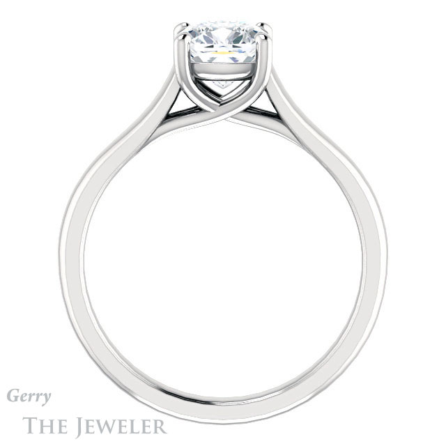 Cushion Cut Forever One Moissanite Engagement Ring #GTJ947-cushion-fo-w