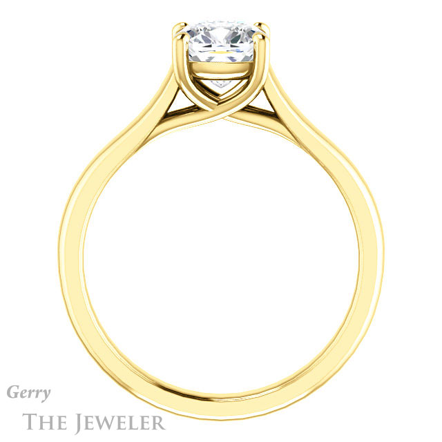 Cushion Cut Forever One Moissanite Engagement Ring #GTJ947-cushion-fo-y