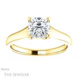 Cushion Cut Forever One Moissanite Engagement Ring #GTJ947-cushion-fo-y 1 Cushion Cut Forever One Moissanite Engagement Ring #GTJ947-cushion-fo-y