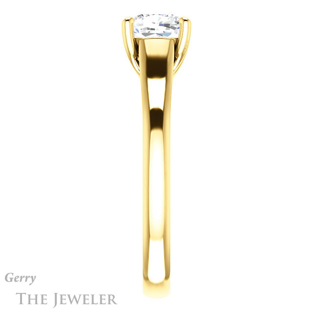 Cushion Cut Forever One Moissanite Engagement Ring #GTJ947-cushion-fo-y 3 Cushion Cut Forever One Moissanite Engagement Ring #GTJ947-cushion-fo-y