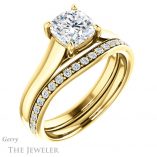 Cushion Cut Forever One Moissanite Engagement Ring #GTJ947-cushion-fo-y 6 Cushion Cut Forever One Moissanite Engagement Ring #GTJ947-cushion-fo-y