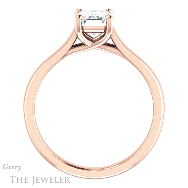 Emerald Cut Forever Brilliant Moissanite Engagement Ring #GTJ947-emerald-fb-r