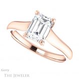 Emerald Cut Forever One Moissanite Engagement Ring #GTJ947-emerald-fb-r 5 Emerald Cut Forever Brilliant Moissanite Engagement Ring #GTJ947-emerald-fb-r