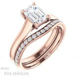 Emerald Cut Forever One Moissanite Engagement Ring #GTJ947-emerald-fb-r 6 Emerald Cut Forever Brilliant Moissanite Engagement Ring #GTJ947-emerald-fb-r