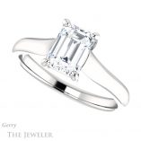 Emerald Cut Forever One Moissanite Engagement Ring #GTJ947-emerald-fb-w 5 Emerald Cut Forever Brilliant Moissanite Engagement Ring #GTJ947-emerald-fb-w