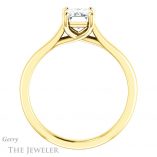 Emerald Cut Forever One Moissanite Engagement Ring #GTJ947-emerald-fb-y 2 Emerald Cut Forever Brilliant Moissanite Engagement Ring #GTJ947-emerald-fb-y