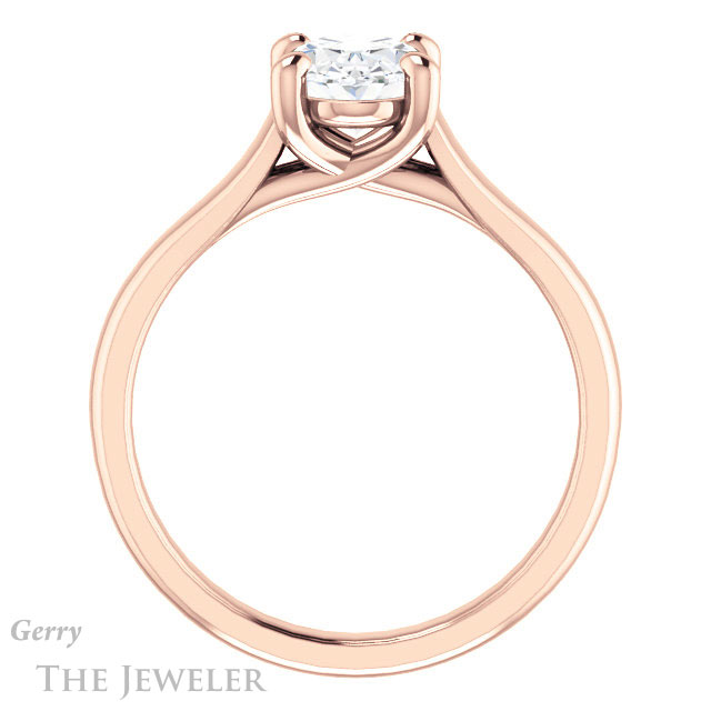 Oval Shaped Forever One Moissanite Engagement Ring #GTJ947-oval-fo-r