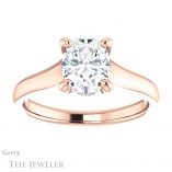 Oval Shaped Forever One Moissanite Engagement Ring #GTJ947-oval-fo-r