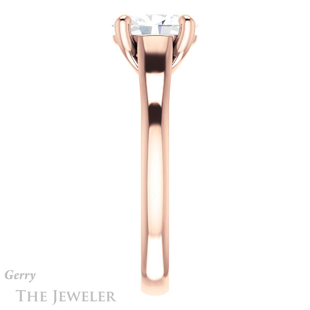 Oval Shaped Forever One Moissanite Engagement Ring #GTJ947-oval-fo-r