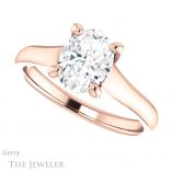 Oval Shaped Forever One Moissanite Engagement Ring #GTJ947-oval-fo-r