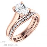 Oval Shaped Forever One Moissanite Engagement Ring #GTJ947-oval-fo-r