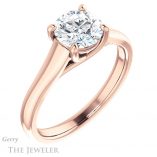 Round Cut Forever One Moissanite Engagement Ring #GTJ947-round-fo-r 4 Round Cut Forever One Moissanite Engagement Ring #GTJ947-round-fo-r