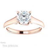 Round Cut Forever One Moissanite Engagement Ring #GTJ947-round-fo-r 1 Round Cut Forever One Moissanite Engagement Ring #GTJ947-round-fo-r