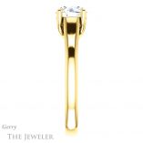 Round Cut Forever One Moissanite Engagement Ring #GTJ947-round-fo-y 3 Round Cut Forever One Moissanite Engagement Ring #GTJ947-round-fo-y