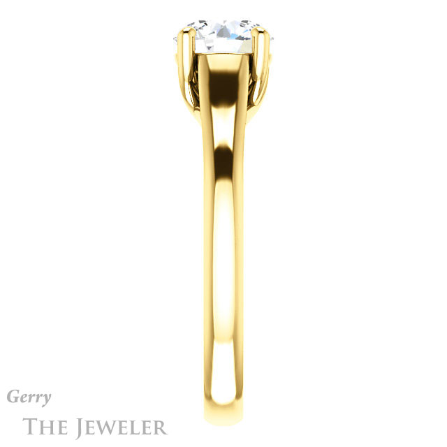 Round Cut Forever One Moissanite Engagement Ring #GTJ947-round-fo-y 3 Round Cut Forever One Moissanite Engagement Ring #GTJ947-round-fo-y