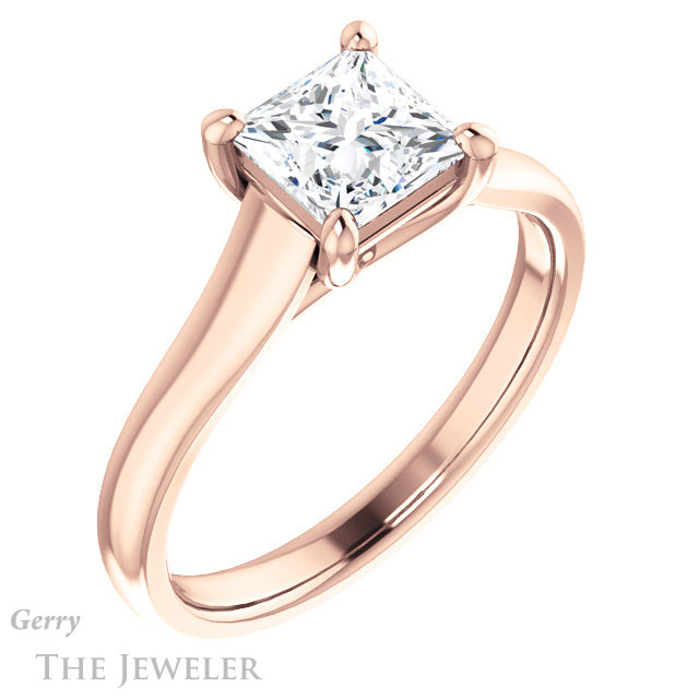 Princess Cut Forever One Moissanite Engagement Ring #GTJ947-square-fo-r