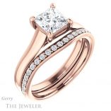 Princess Cut Forever One Moissanite Engagement Ring #GTJ947-square-fo-r