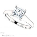 Princess Cut Forever One Moissanite Engagement Ring #GTJ947-square-fo-w 5 Princess Cut Forever One Moissanite Engagement Ring #GTJ947-square-fo-w