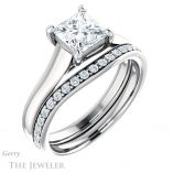 Princess Cut Forever One Moissanite Engagement Ring #GTJ947-square-fo-w 6 Princess Cut Forever One Moissanite Engagement Ring #GTJ947-square-fo-w