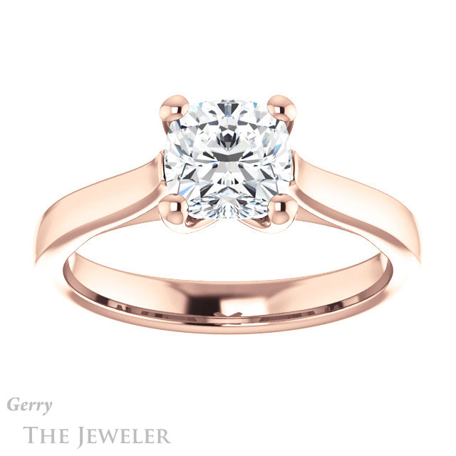 Cushion Cut Forever One Moissanite Engagement Ring #GTJ948-cushion-fo-r