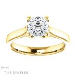 Cushion Cut Forever One Moissanite Engagement Ring #GTJ948-cushion-fo-y 1 Cushion Cut Forever One Moissanite Engagement Ring #GTJ948-cushion-fo-y