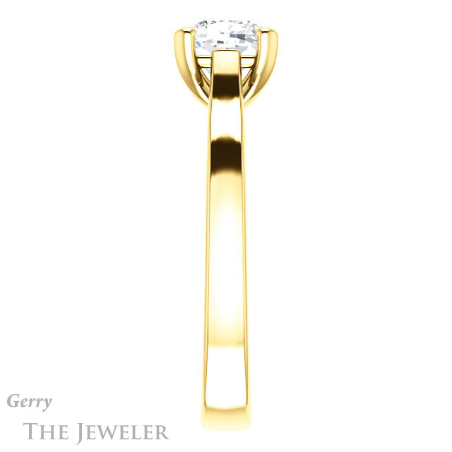 Cushion Cut Forever One Moissanite Engagement Ring #GTJ948-cushion-fo-y 3 Cushion Cut Forever One Moissanite Engagement Ring #GTJ948-cushion-fo-y