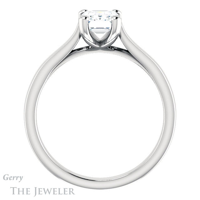 Emerald Cut Forever One Moissanite Engagement Ring #GTJ948-emerald-fb-w 2 Emerald Cut Forever Brilliant Moissanite Engagement Ring #GTJ948-emerald-fb-w