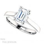 Emerald Cut Forever One Moissanite Engagement Ring #GTJ948-emerald-fb-w 5 Emerald Cut Forever Brilliant Moissanite Engagement Ring #GTJ948-emerald-fb-w