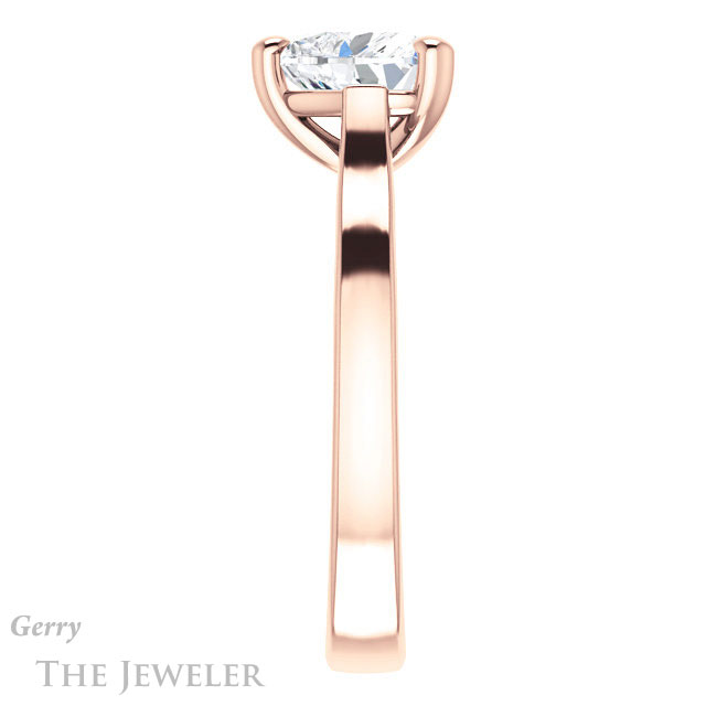 Heart Shaped Forever One Moissanite Engagement Ring #GTJ948-heart-fb-r 3 Heart Shaped Forever Brilliant Moissanite Engagement Ring #GTJ948-heart-fb-r