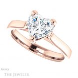 Heart Shaped Forever One Moissanite Engagement Ring #GTJ948-heart-fb-r 5 Heart Shaped Forever Brilliant Moissanite Engagement Ring #GTJ948-heart-fb-r