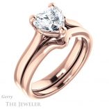 Heart Shaped Forever One Moissanite Engagement Ring #GTJ948-heart-fb-r 6 Heart Shaped Forever Brilliant Moissanite Engagement Ring #GTJ948-heart-fb-r