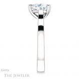 Heart Shaped Forever One Moissanite Engagement Ring #GTJ948-heart-fb-w 3 Heart Shaped Forever Brilliant Moissanite Engagement Ring #GTJ948-heart-fb-w