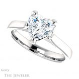 Heart Shaped Forever One Moissanite Engagement Ring #GTJ948-heart-fb-w 5 Heart Shaped Forever Brilliant Moissanite Engagement Ring #GTJ948-heart-fb-w