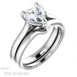 Heart Shaped Forever One Moissanite Engagement Ring #GTJ948-heart-fb-w 6 Heart Shaped Forever Brilliant Moissanite Engagement Ring #GTJ948-heart-fb-w