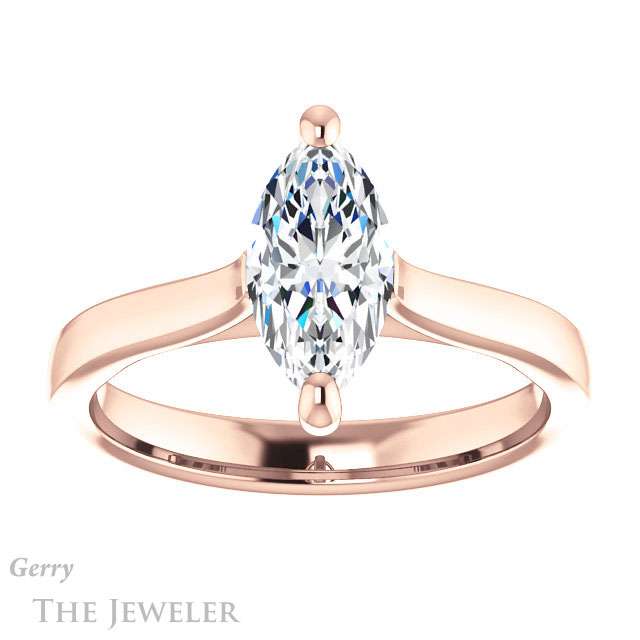 Marquise Cut Forever Brilliant Moissanite Engagement Ring #GTJ948-marquise-fb-r