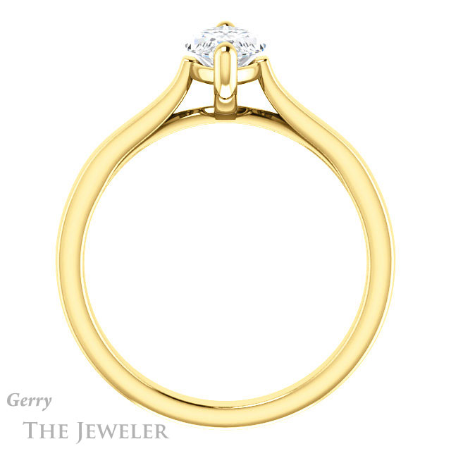 Marquise Cut Forever Brilliant Moissanite Engagement Ring #GTJ948-marquise-fb-y