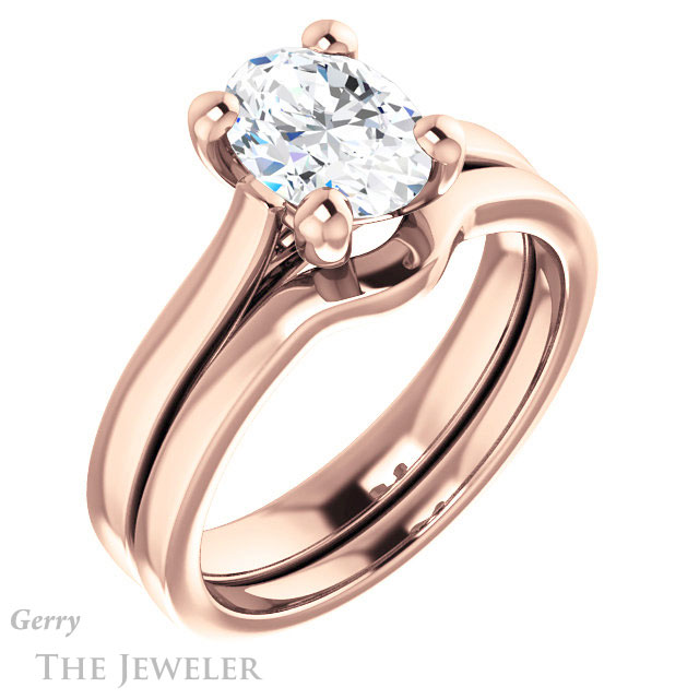 Oval Shaped Forever One Moissanite Engagement Ring #GTJ948-oval-fo-r 6 Oval Shaped Forever One Moissanite Engagement Ring #GTJ948-oval-fo-r