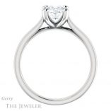 Oval Shaped Forever One Moissanite Engagement Ring #GTJ948-oval-fo-w 2 Oval Shaped Forever One Moissanite Engagement Ring #GTJ948-oval-fo-w