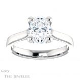 Oval Shaped Forever One Moissanite Engagement Ring #GTJ948-oval-fo-w 1 Oval Shaped Forever One Moissanite Engagement Ring #GTJ948-oval-fo-w