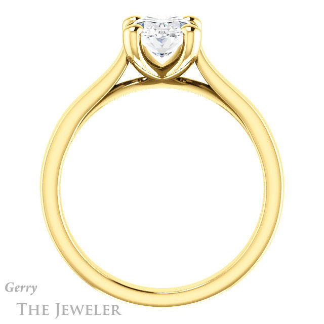 Oval Shaped Forever One Moissanite Engagement Ring #GTJ948-oval-fo-y 2 Oval Shaped Forever One Moissanite Engagement Ring #GTJ948-oval-fo-y