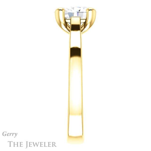 Oval Shaped Forever One Moissanite Engagement Ring #GTJ948-oval-fo-y 3 Oval Shaped Forever One Moissanite Engagement Ring #GTJ948-oval-fo-y