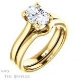 Oval Shaped Forever One Moissanite Engagement Ring #GTJ948-oval-fo-y 6 Oval Shaped Forever One Moissanite Engagement Ring #GTJ948-oval-fo-y