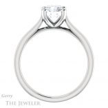 Round Cut Forever One Moissanite Engagement Ring #GTJ948-round-fo-w