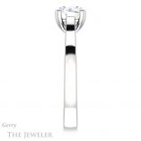 Round Cut Forever One Moissanite Engagement Ring #GTJ948-round-fo-w