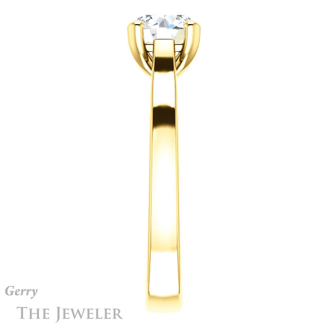 Round Cut Forever One Moissanite Engagement Ring #GTJ948-round-fo-y 3 Round Cut Forever One Moissanite Engagement Ring #GTJ948-round-fo-y